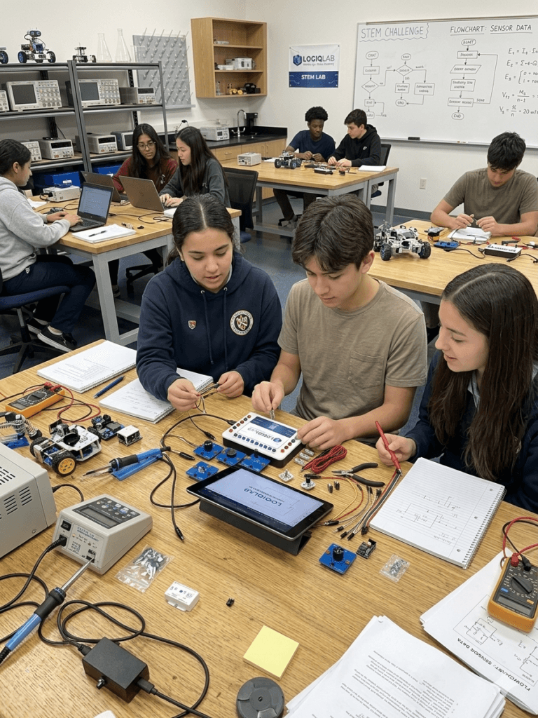 Student engaged in hands-on STEM learning